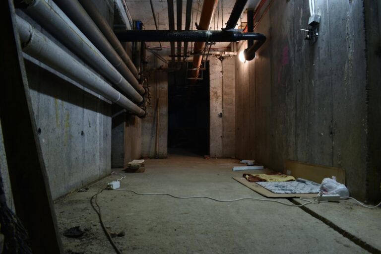 Lower-level home area affected by water and moisture
